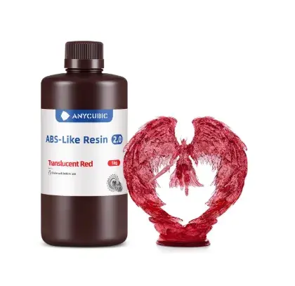 Anycubic ABS Like Resin 2.0-Translucent Red - 1