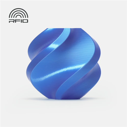 Bambu PLA Silk Blue With Bambu Reusable Spool - 1