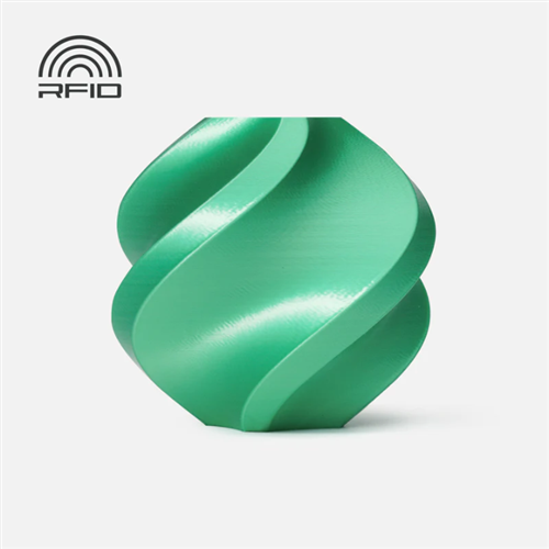 Bambu PLA Silk Green With Bambu Reusable Spool - 1