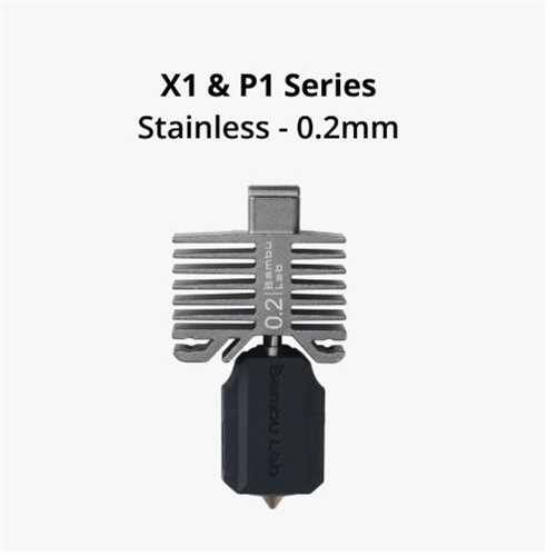 BambuLab Hotend with stainless steel nozzle 0.2mm - 1