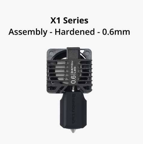 BambuLab X1 Comp. hotend ass with hard. nozzle 0.6 - 1